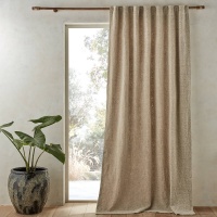 Штора Из льна и вискозы Olivi 140 x 350 см бежевый AM.PM  фото, kupilegko.ru